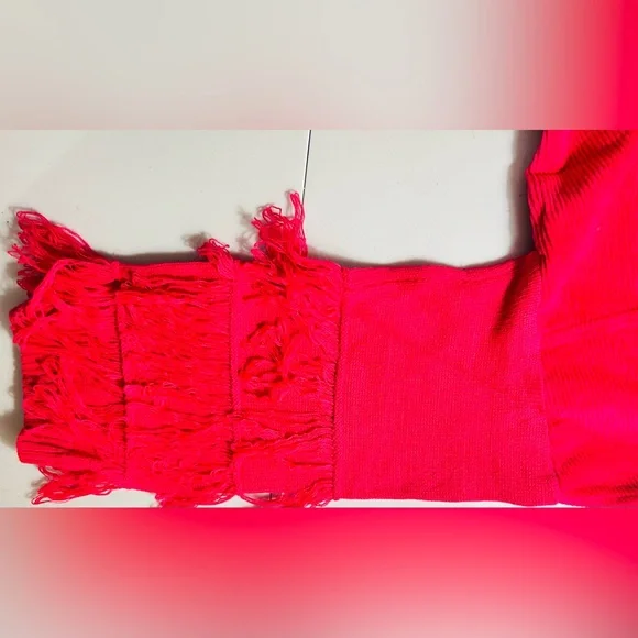 New with Tags Umgee Hot Pink Corduroy Fringe  Jacket Shacket sz Medium oversize - Picture 7 of 11